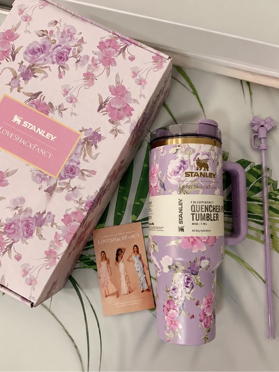 Stanley Other - Stanley Lavender Floral Quencher Tumbler with Gold Accents